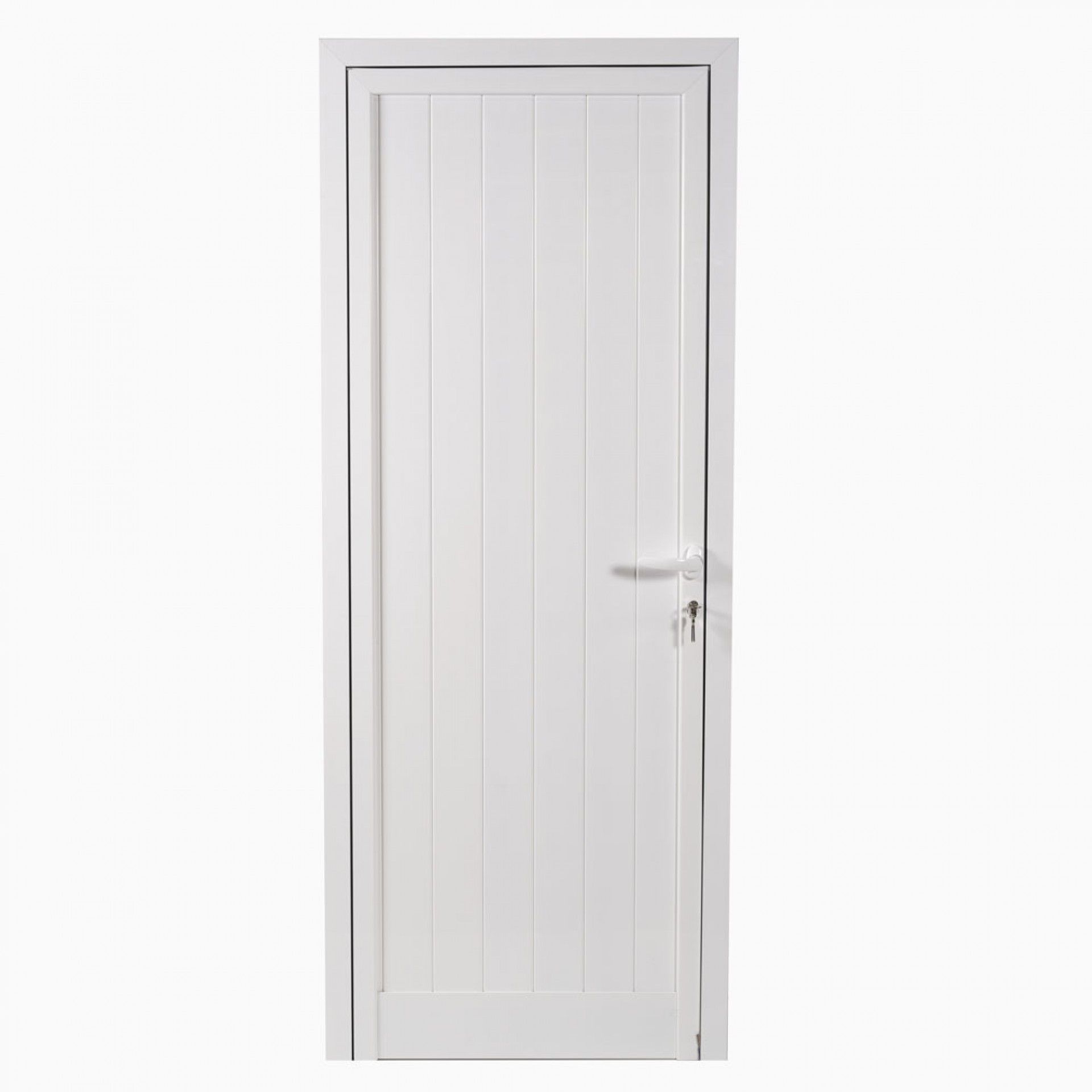 Porta Alumínio 200x80cm Direita Branca