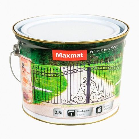Primario Metal Maxmat Cinza 2,5l Primario Metal Maxmat Cinza 2,5l