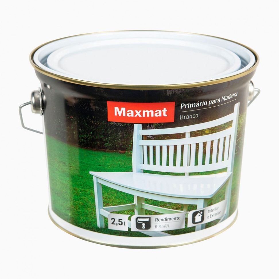 Primario Madeira Maxmat Branco 2,5l Primario Madeira Maxmat Branco 2,5l