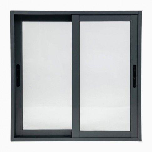Janela Alumínio Correr 100x100cm Cinza Janela Alumínio Correr 100x100cm Cinza