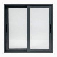 Janela Alumínio Correr 100x100cm Cinza Janela Alumínio Correr 100x100cm Cinza