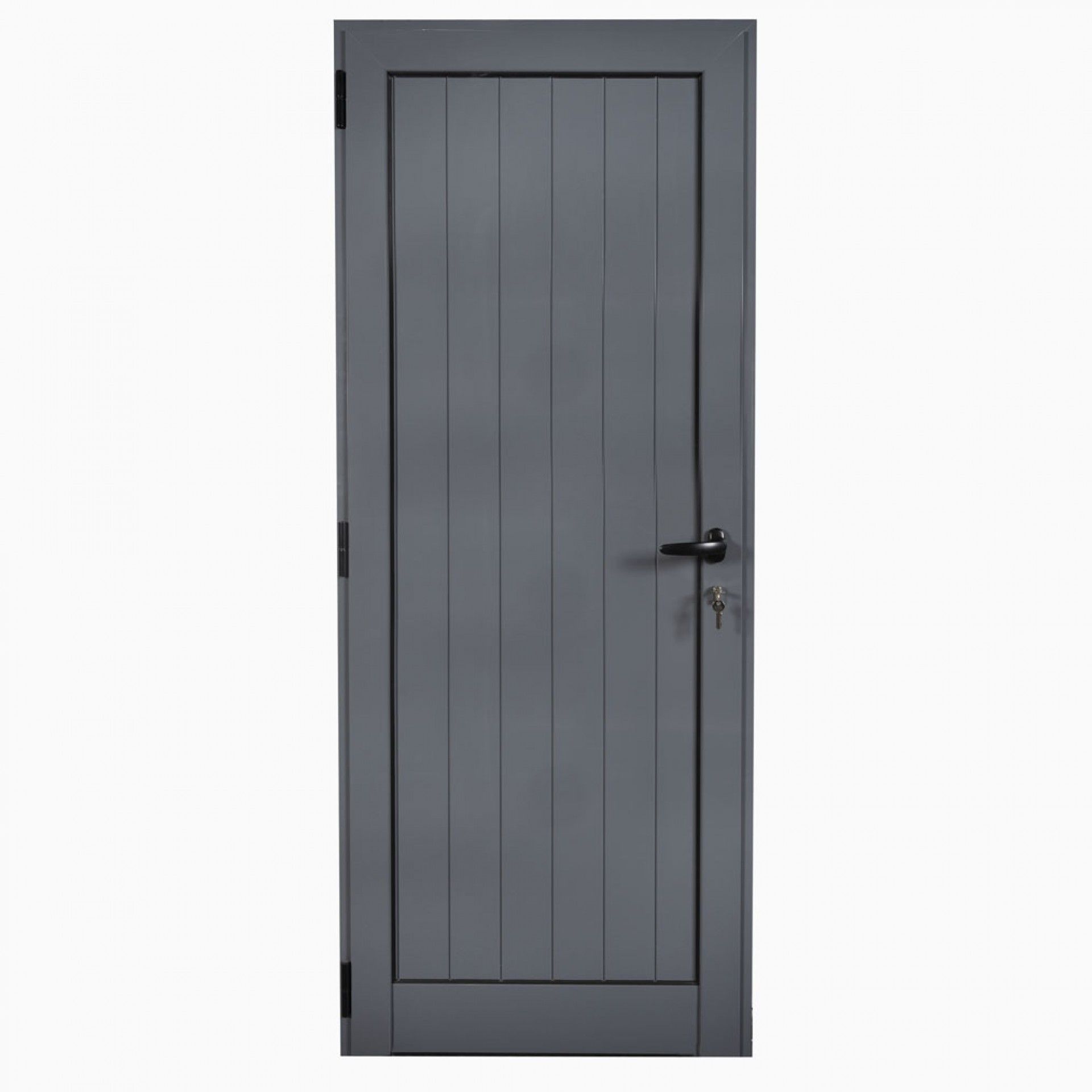 Porta Alumínio 200x80cm Direita Cinza