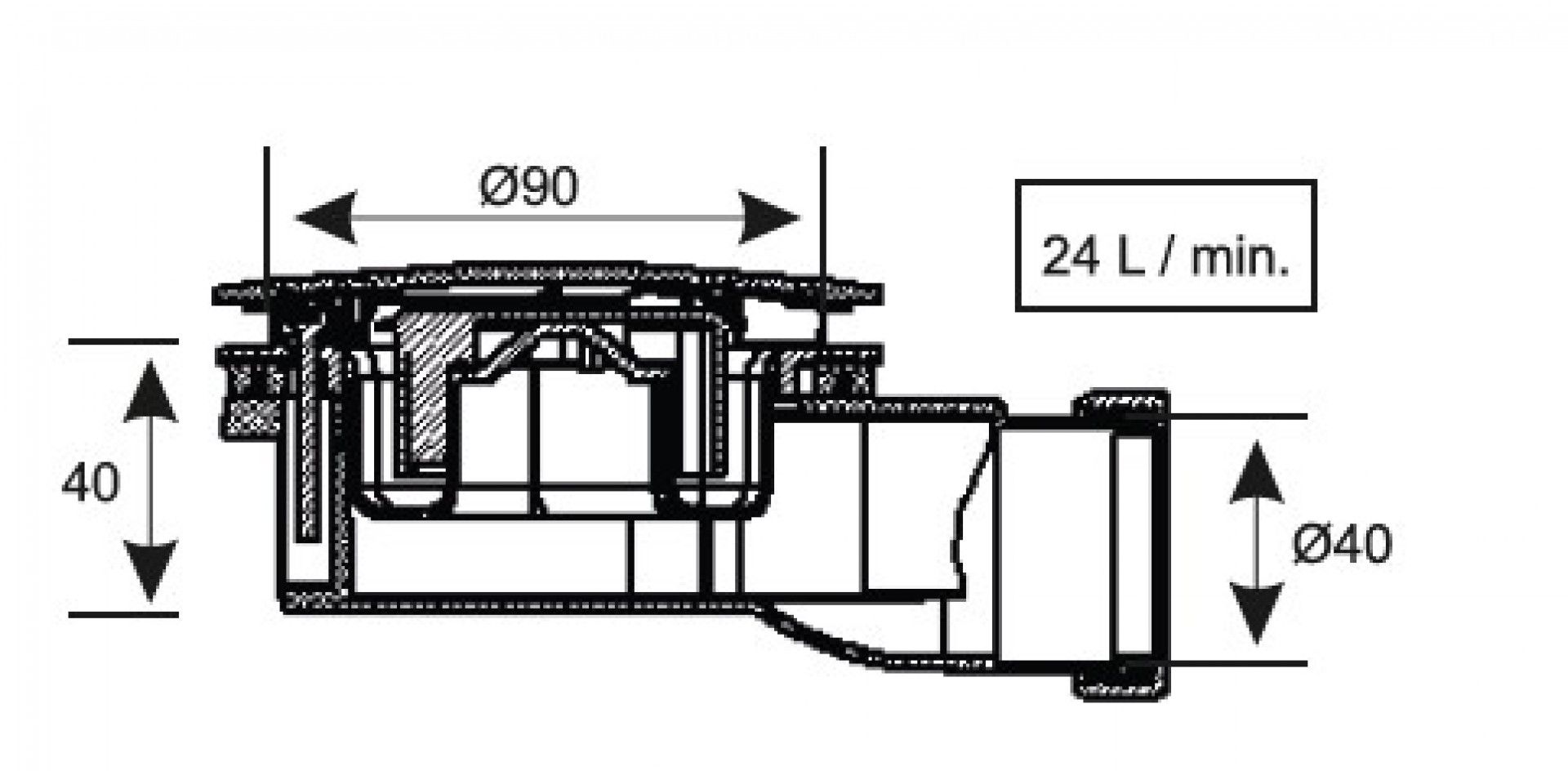 VALVULA BASE CHUVEIRO EXTRA PLANA PRETO