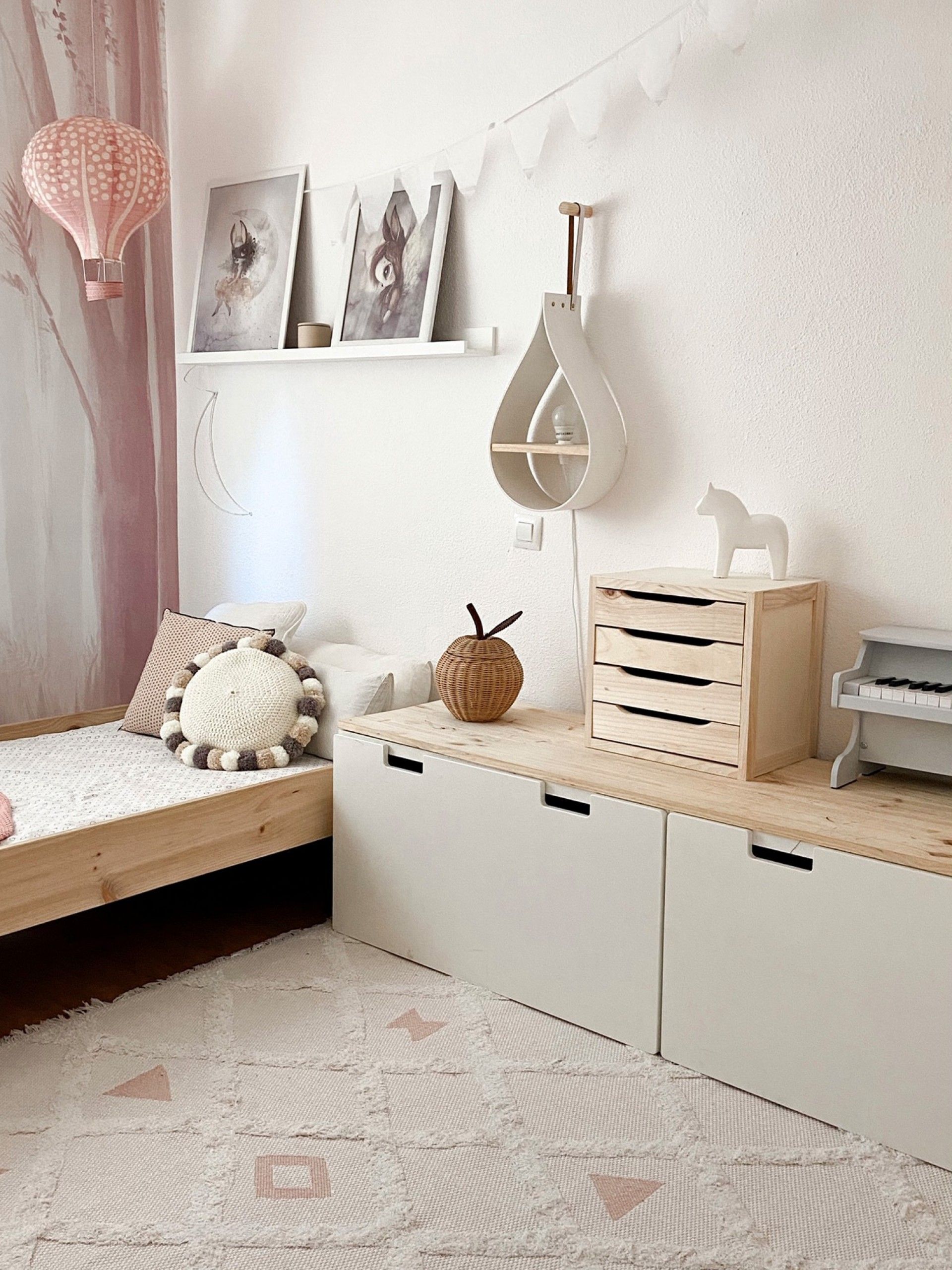 Módulo 4 Gavetas Pinho 390x300x375mm