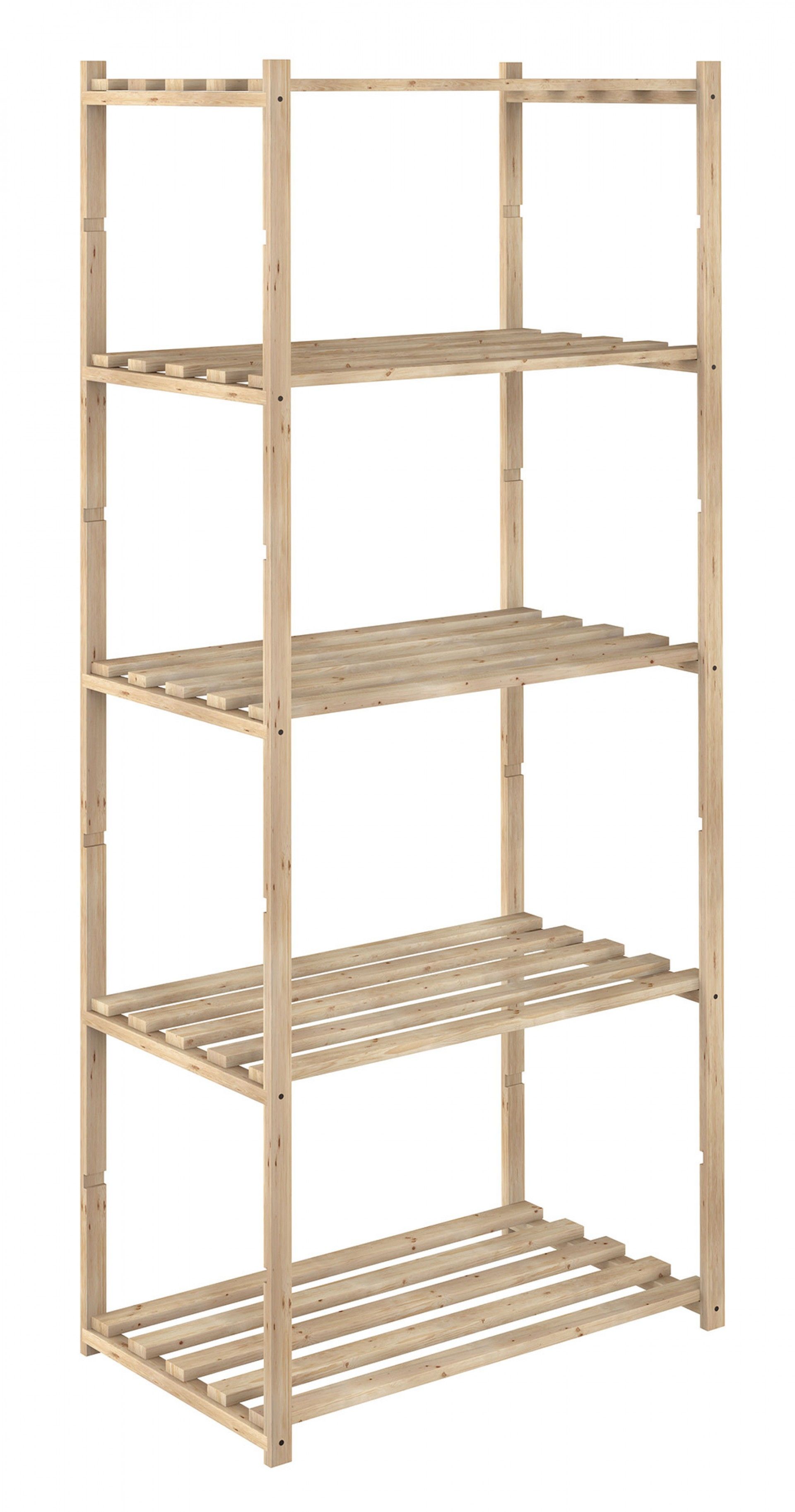 Estante Pinho 5 prateleiras 1710x400x650mm