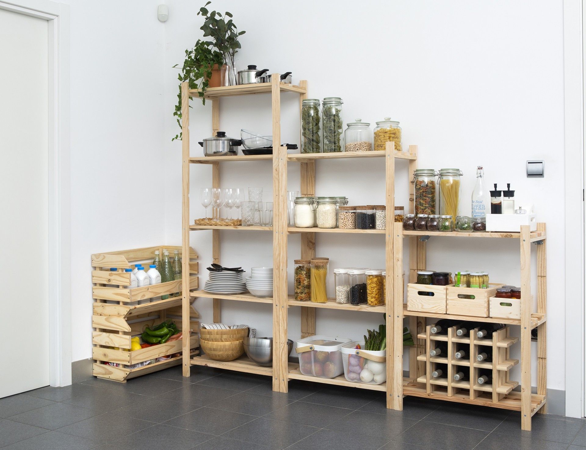 Estante Pinho 5 prateleiras 1710x400x650mm