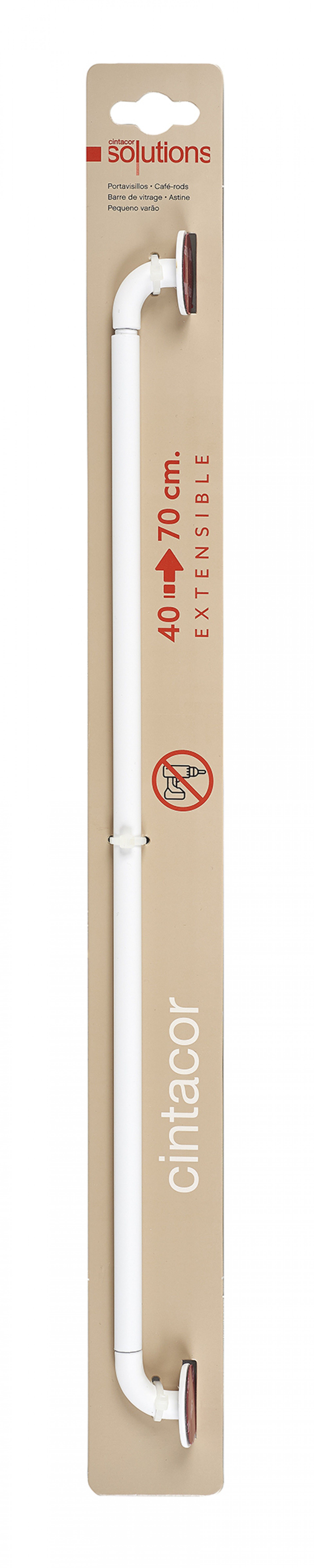 Pqueno Varão Adesivo 40-70cm Branco