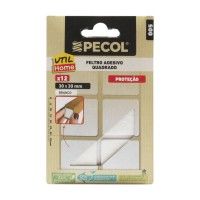Feltro Adesivo Quadrado Branco 30x30mm PECOL UtilHome Feltro Adesivo Quadrado Branco 30x30mm PECOL UtilHome