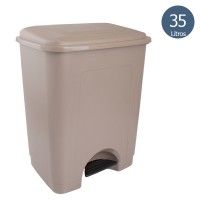 BALDE LIXO C/ PEDAL 35L TAUPE BALDE LIXO C/ PEDAL 35L TAUPE