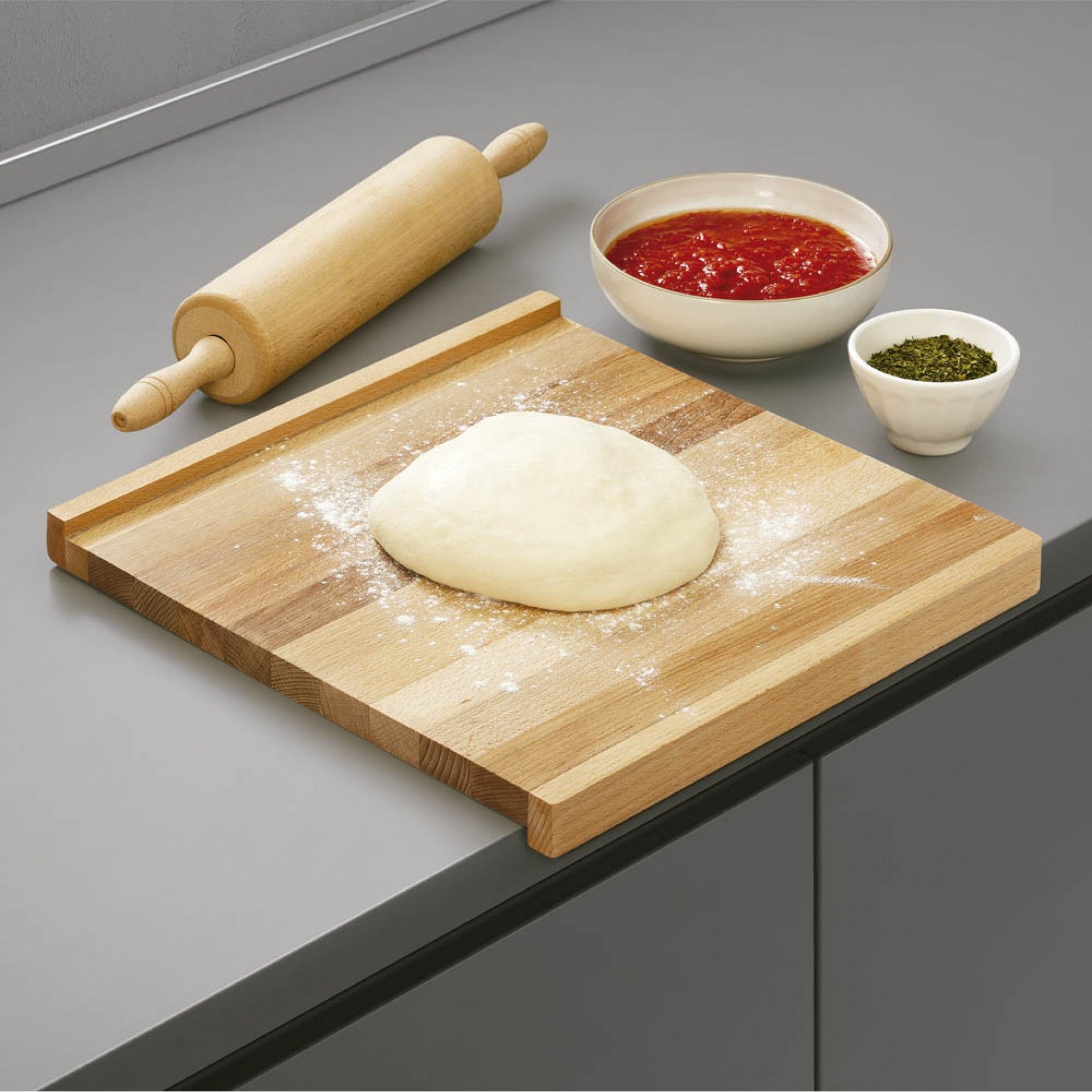 Tábua de cozinha em faia reversível 35x35x2cm