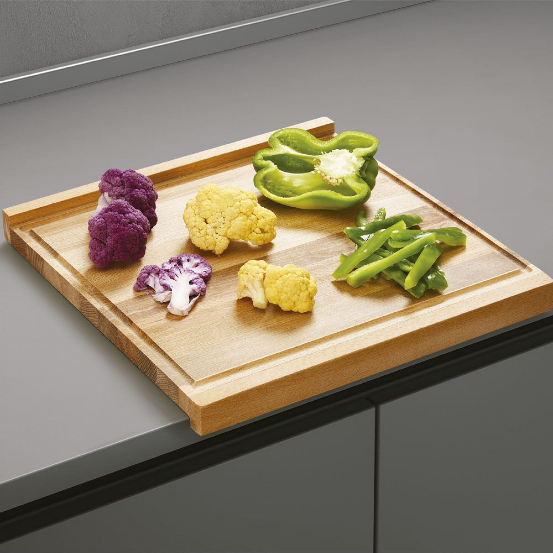 Tábua de cozinha em faia reversível 35x35x2cm