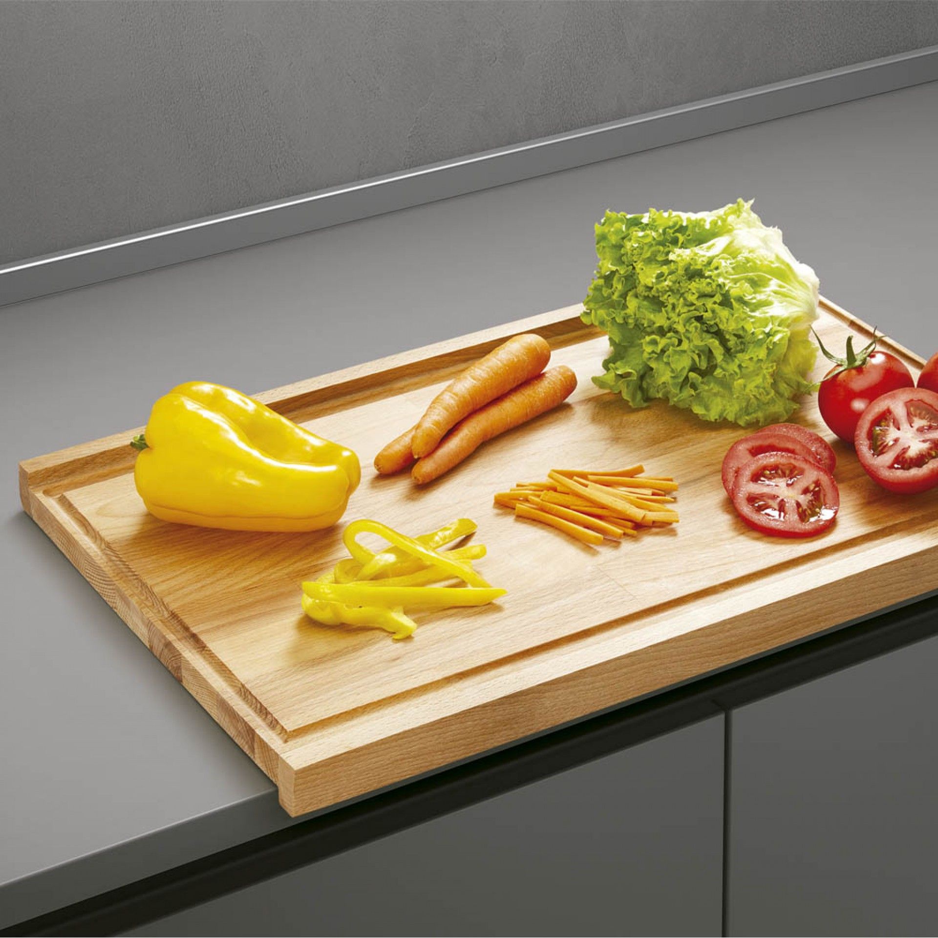 Tábua de cozinha em faia reversível 55x35x2cm