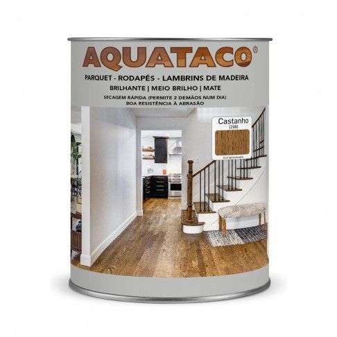 Verniz Aquataco Mate Castanho 1l Verniz Aquataco Mate Castanho 1l