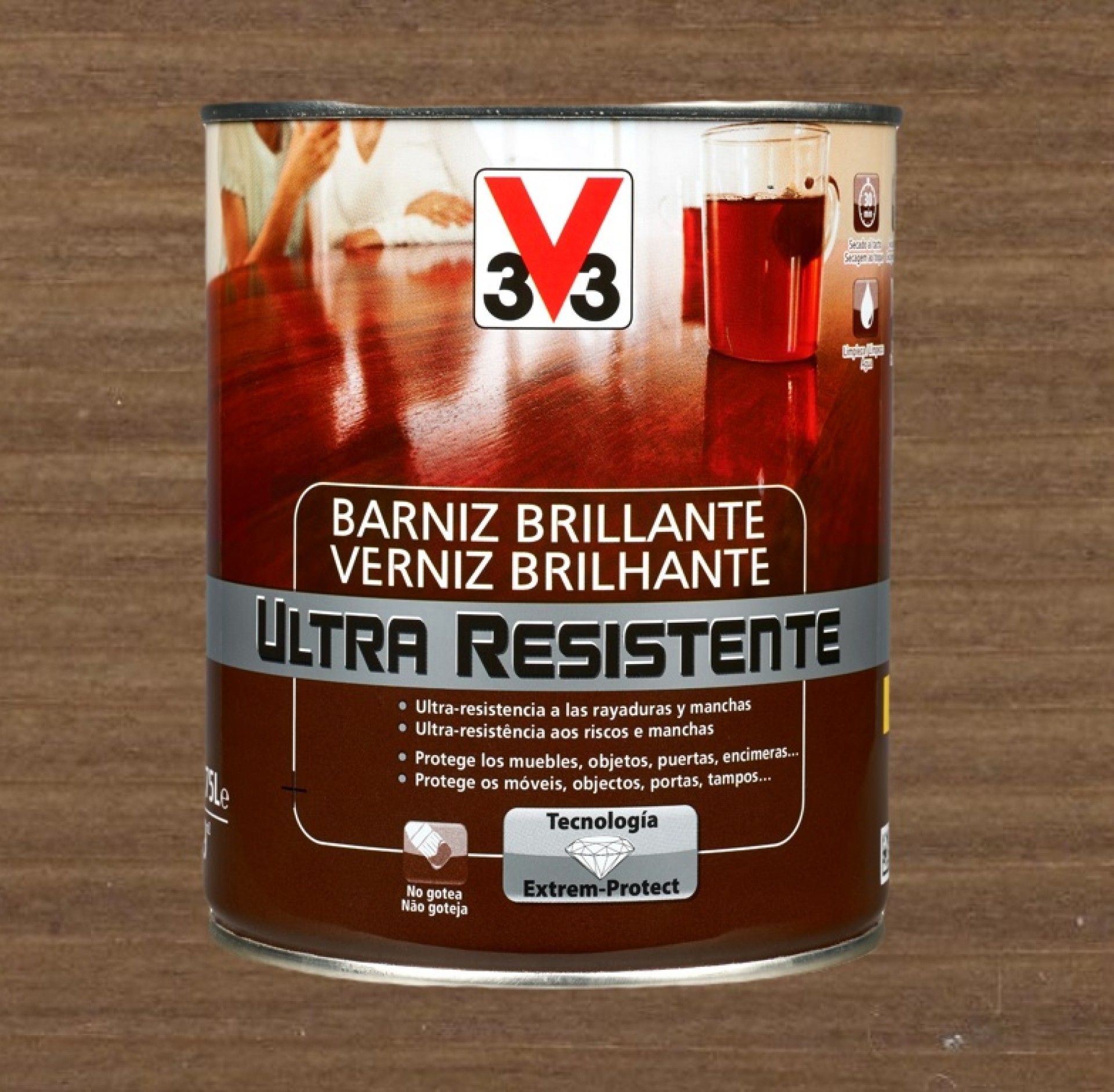 Verniz Ur Interior Aqua Brilhante Nogueira 0,75l