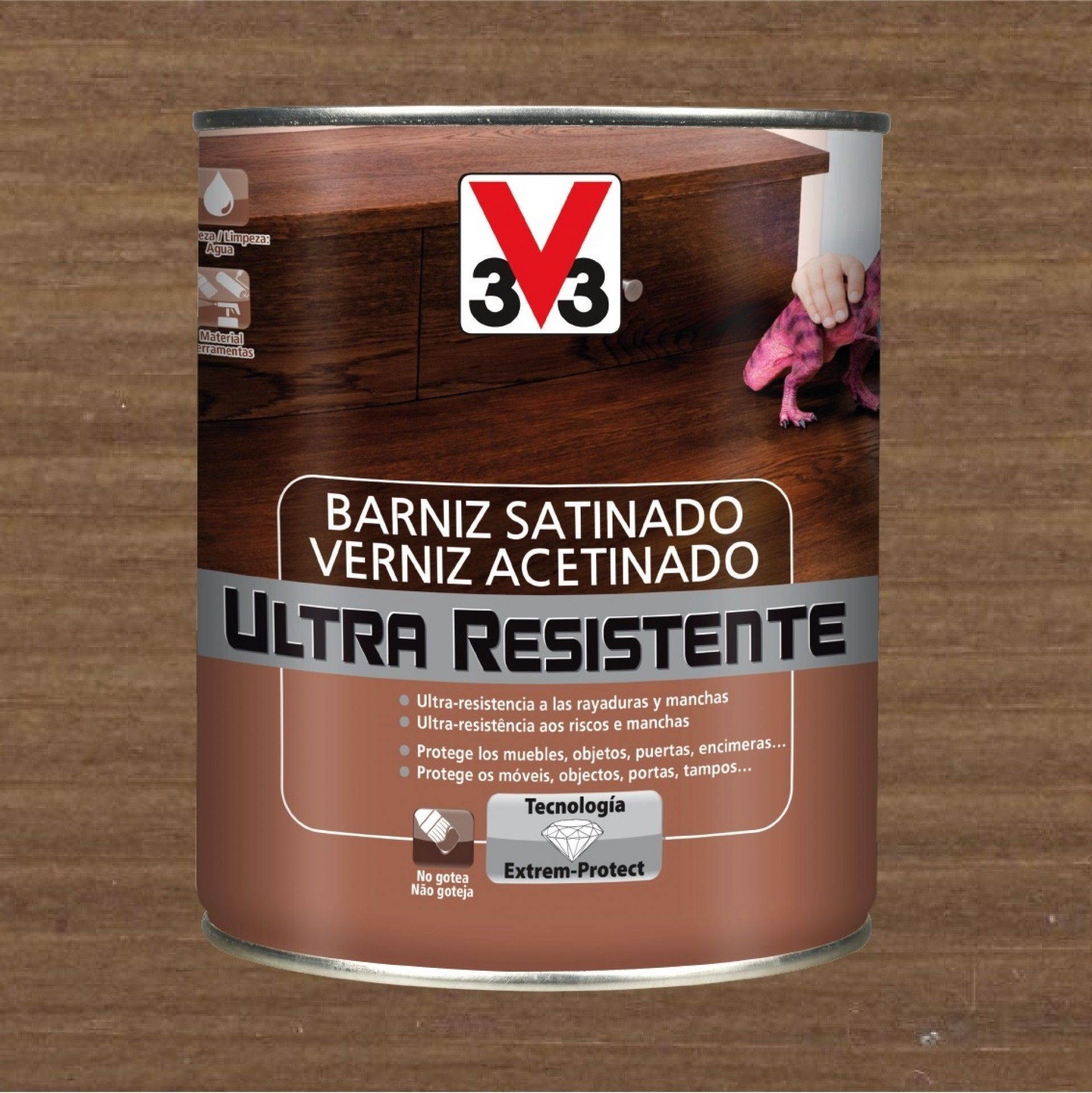 Verniz Ur Interior Aqua Acetinado Nogueira 0,75l