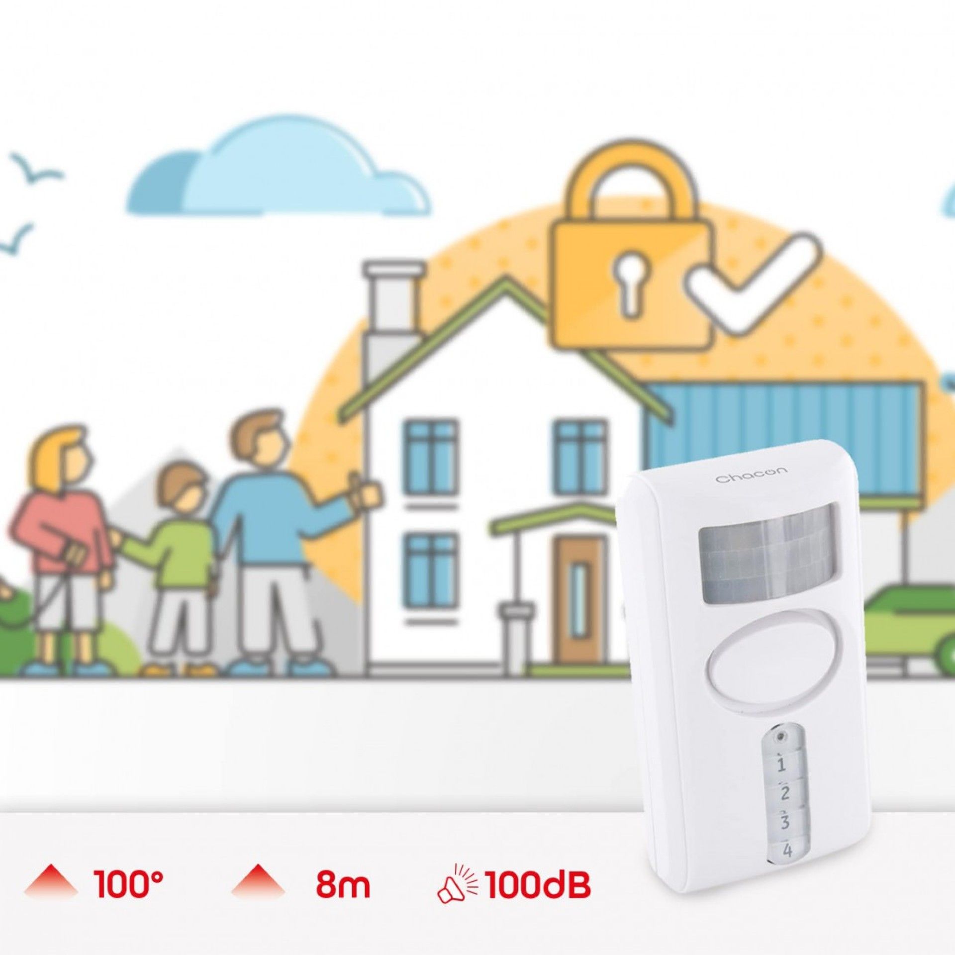 ALARME C/CÓDIGO E SENSOR MOVIMENTO