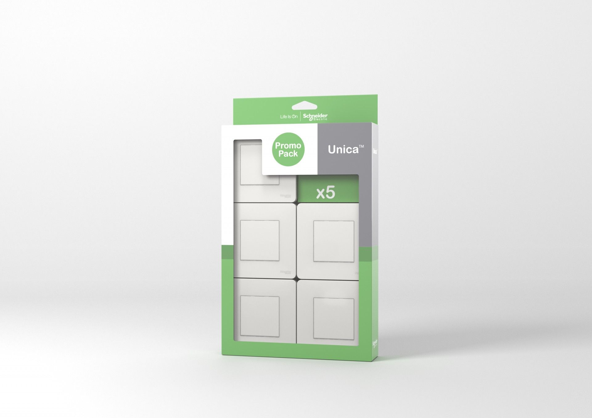 Pack 5 Interruptores Única Branco