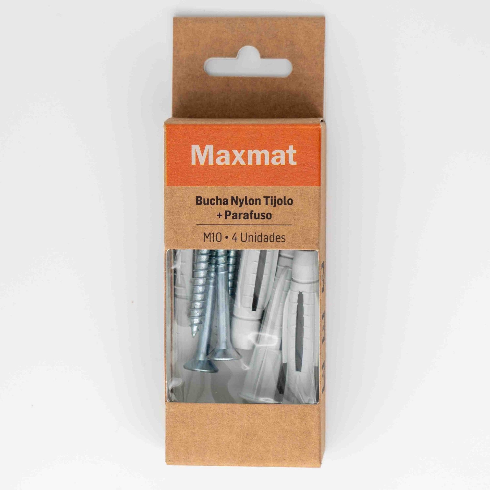 BUCHA NYLON TIJOLO COM PARAFUSO