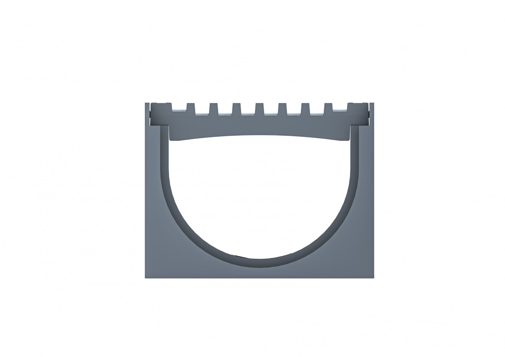 Canal C/Grelha H7 Pp 100x12x9.2 Cinza