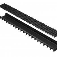 Canal C/Grelha H3pp 100x12x5.45 Preto Canal C/Grelha H3pp 100x12x5.45 Preto