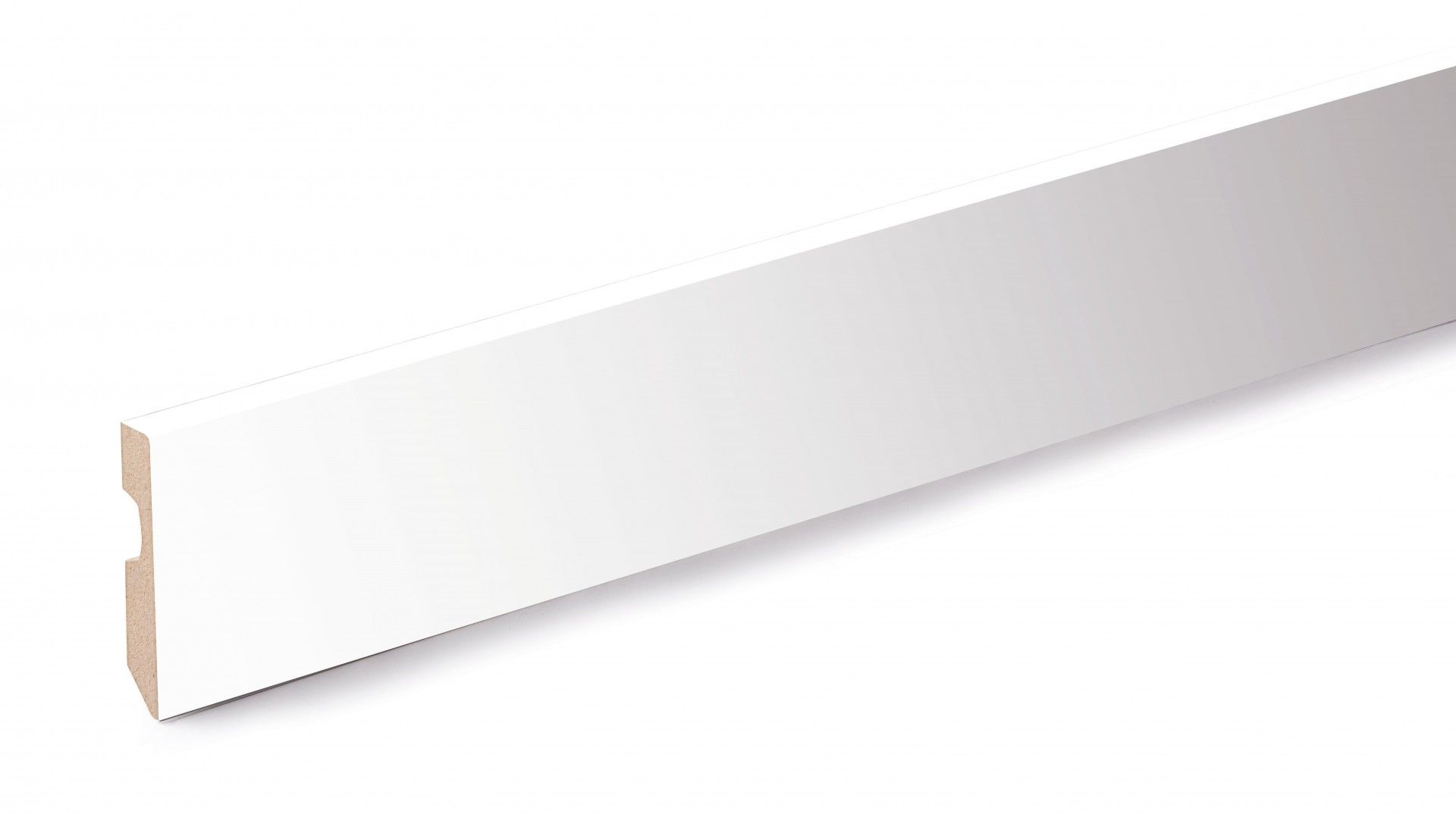 Pack 5 Rodapés Mdf Branco 2250x70x14mm