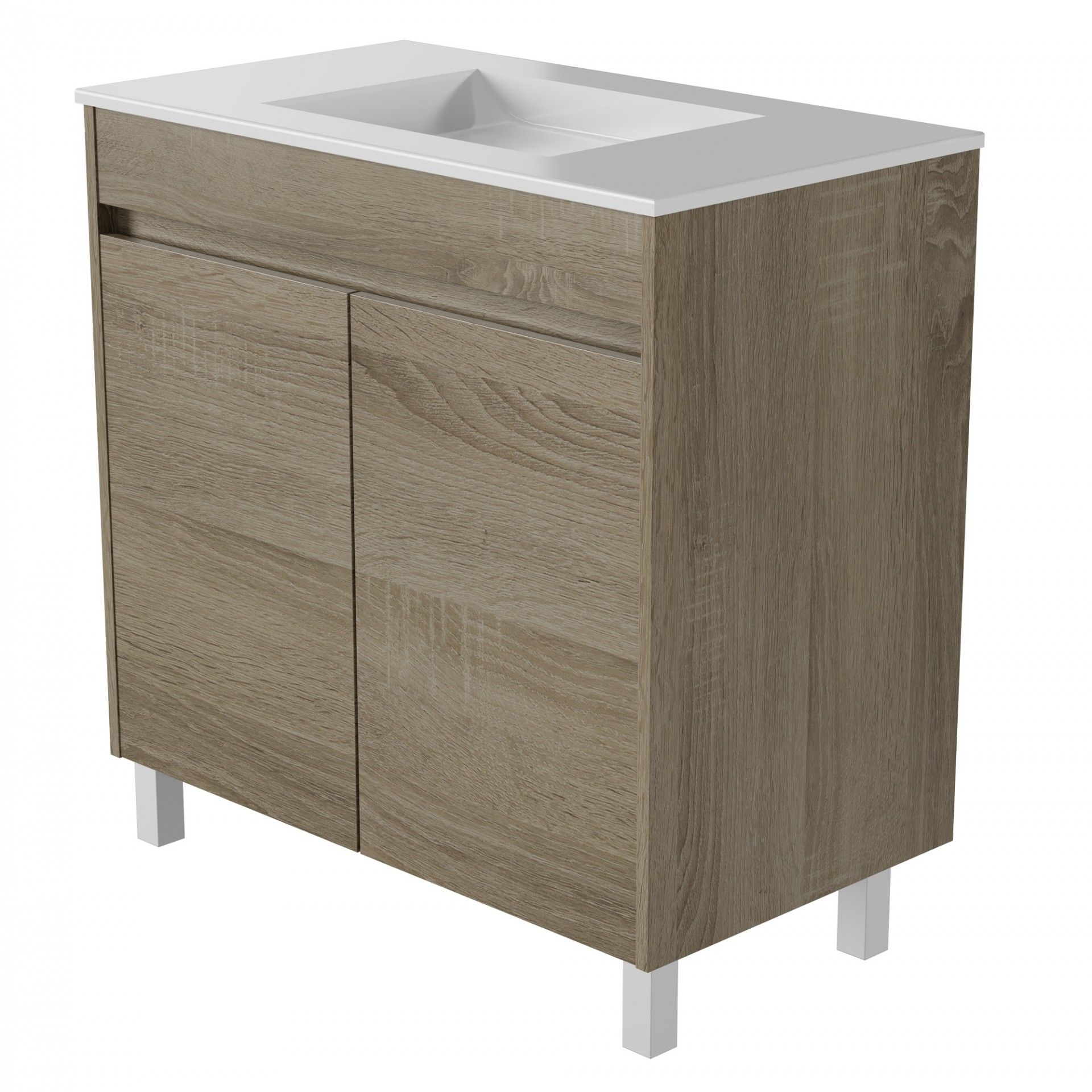 CONJUNTO CARUSO 80CM (MÓVEL+LAVATÓRIO CERÂMICO) CAMBRIAN