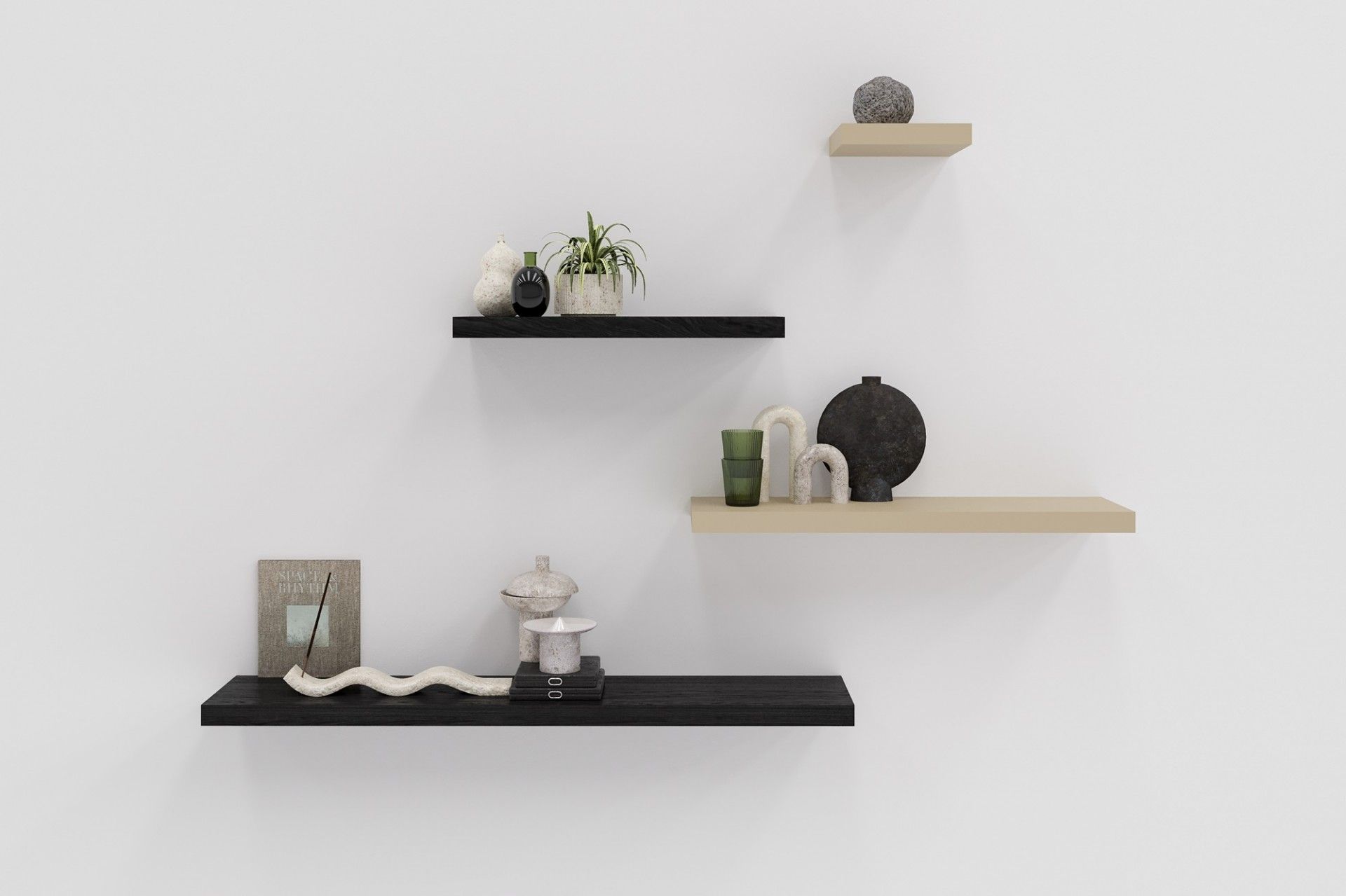 Prateleira Fixação Invisível 0x23.5x3.8cm Creme