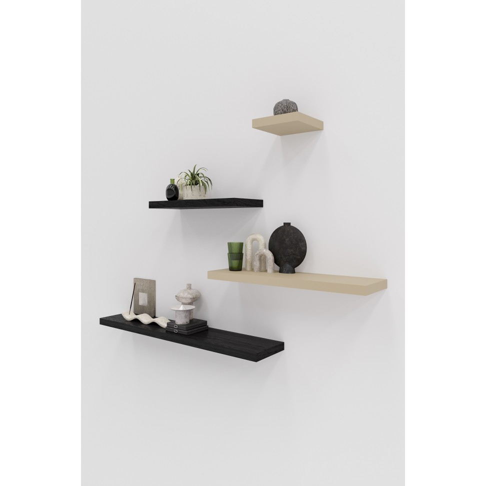 Prateleira Fixa��o Invis�vel 60x23.5X3,8cm Creme