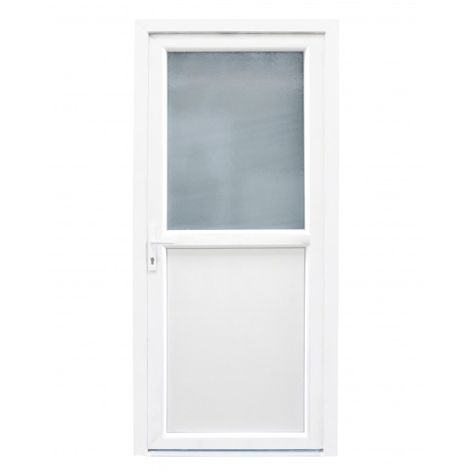 Porta Exterior Vidro Pvc 208x98cm Esquerda