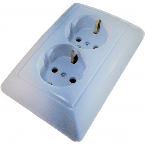 Tomada Dupla Schuko C/Centro