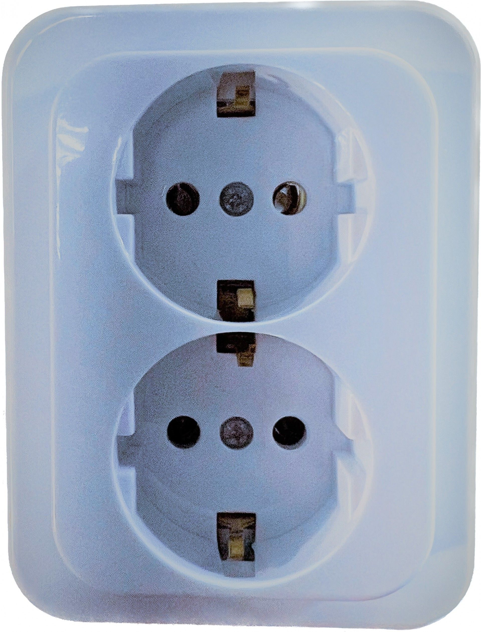 Tomada Dupla Quadrada Schuko C/Centro