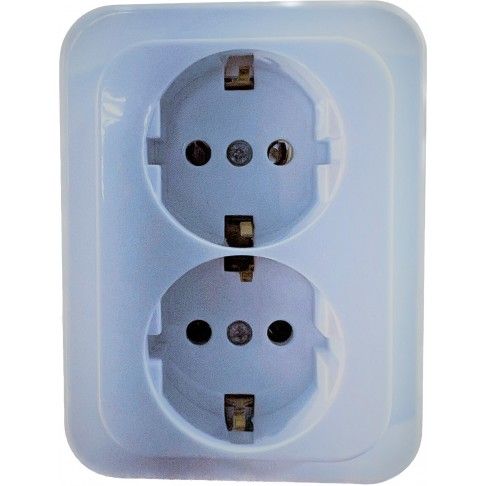 Tomada Dupla Quadrada Schuko C/Centro Tomada Dupla Quadrada Schuko C/Centro