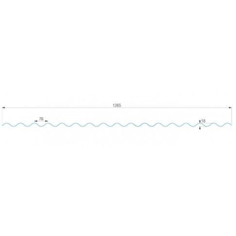 Policarbonato Compact Onda Cristal 76/18 3x1.265m Policarbonato Compact Onda Cristal 76/18 3x1.265m