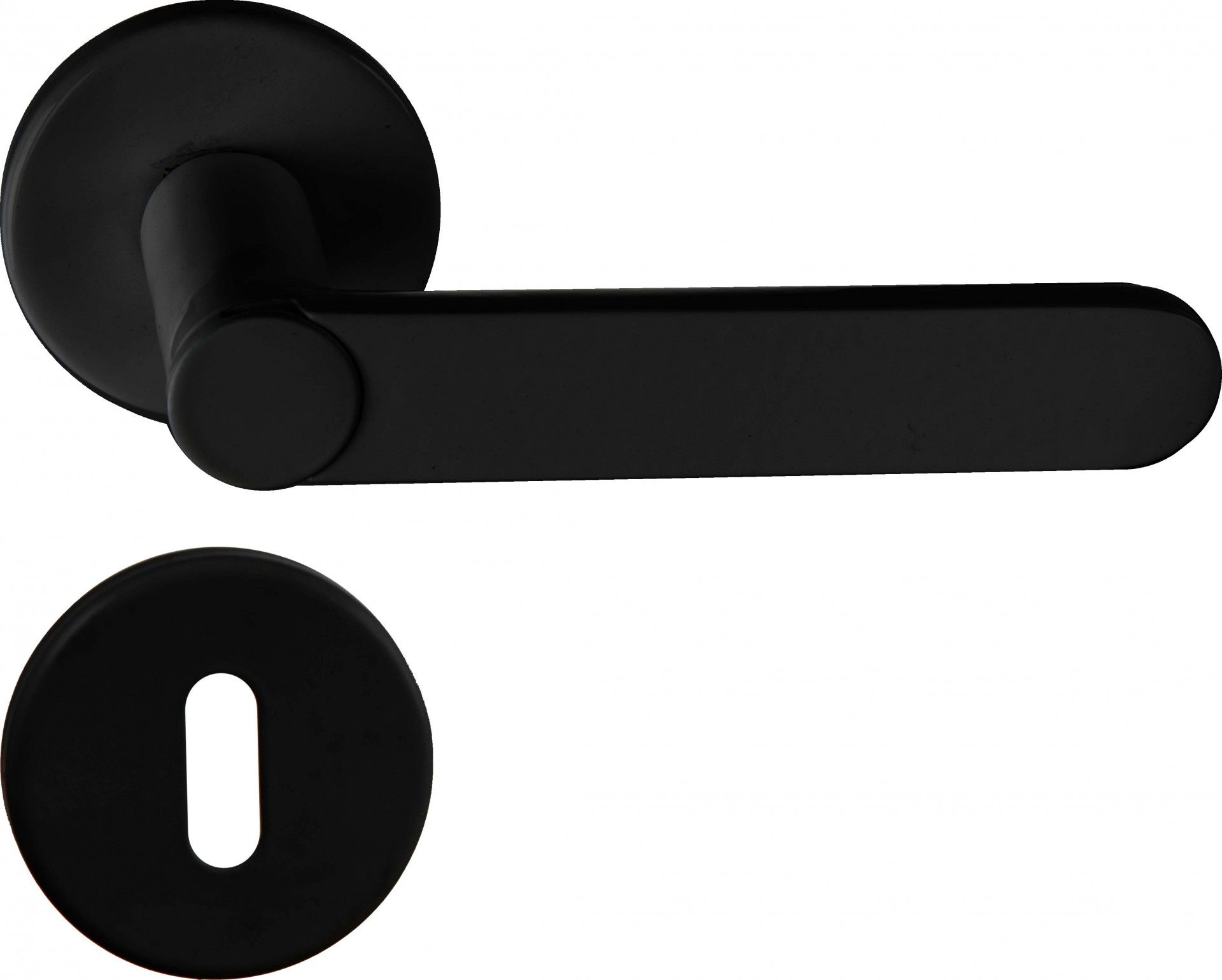 Puxador De Porta Roseta Easy K Preto