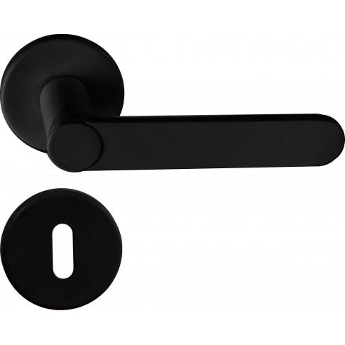 Puxador De Porta Roseta Easy K Preto Puxador De Porta Roseta Easy K Preto