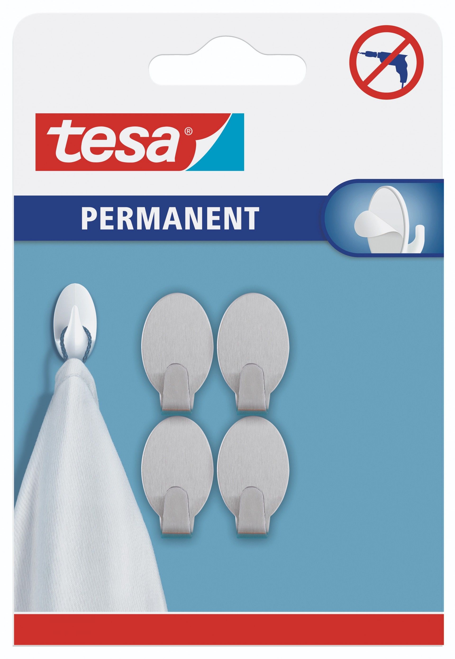 Cabides Adesivos Oval Metal 4UN