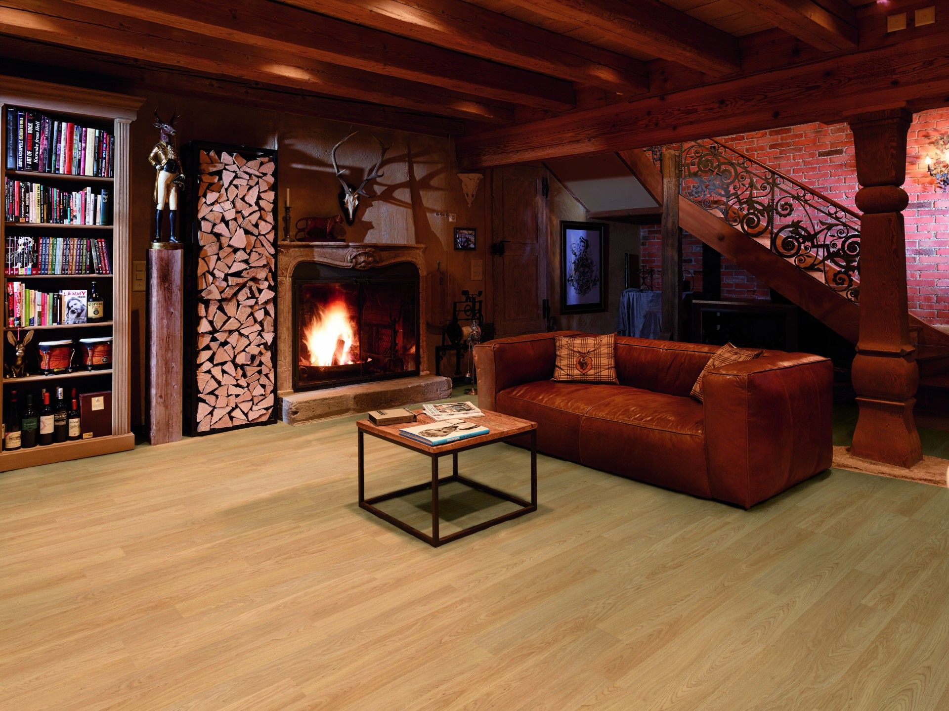 Pavimento Flutuante 8mm AC4 Carvalho Amarone