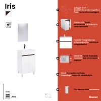 Conjunto Móvel Casa Banho IRIS Branco/ Wengué Conjunto Móvel Casa Banho IRIS Branco/ Wengué