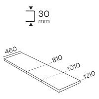 Tampo Max 101cm 30mm Branco Tampo Max 101cm 30mm Branco