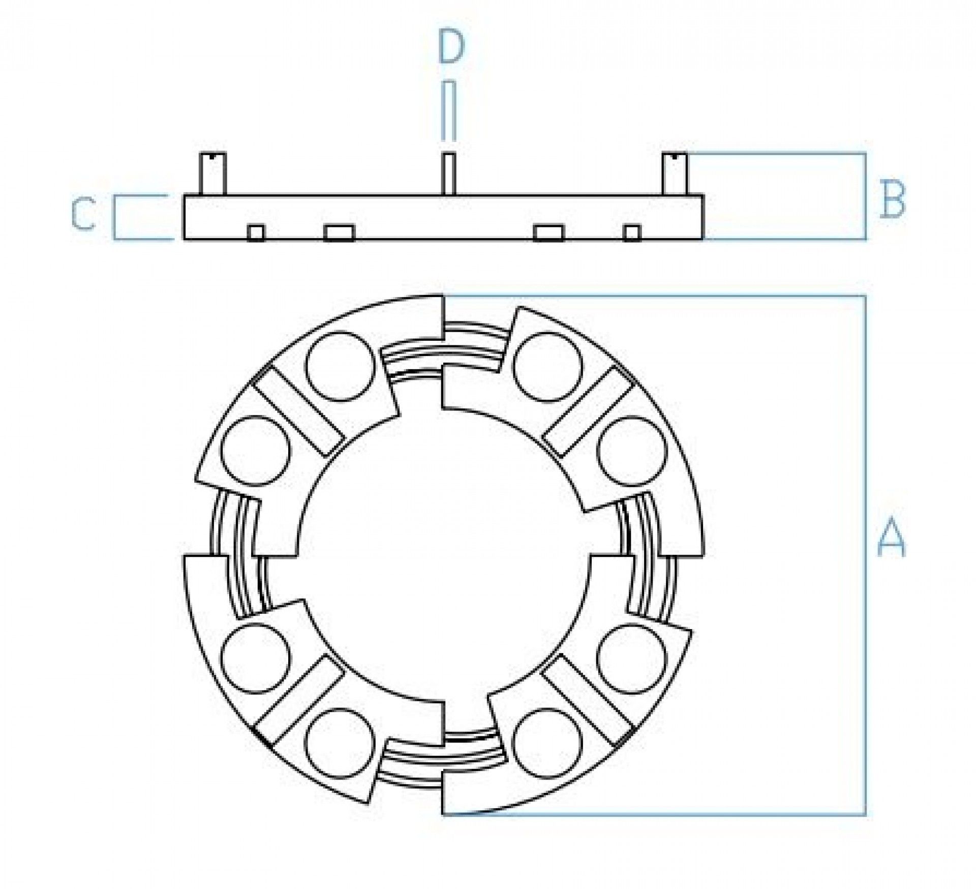 APOIO FIXO P/ PLACAS DE PAVIMENTOS