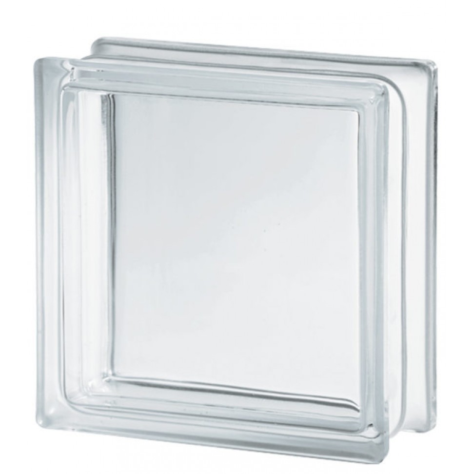 TIJOLO VIDRO LISO TRANSPARENTE 19X19X8CM