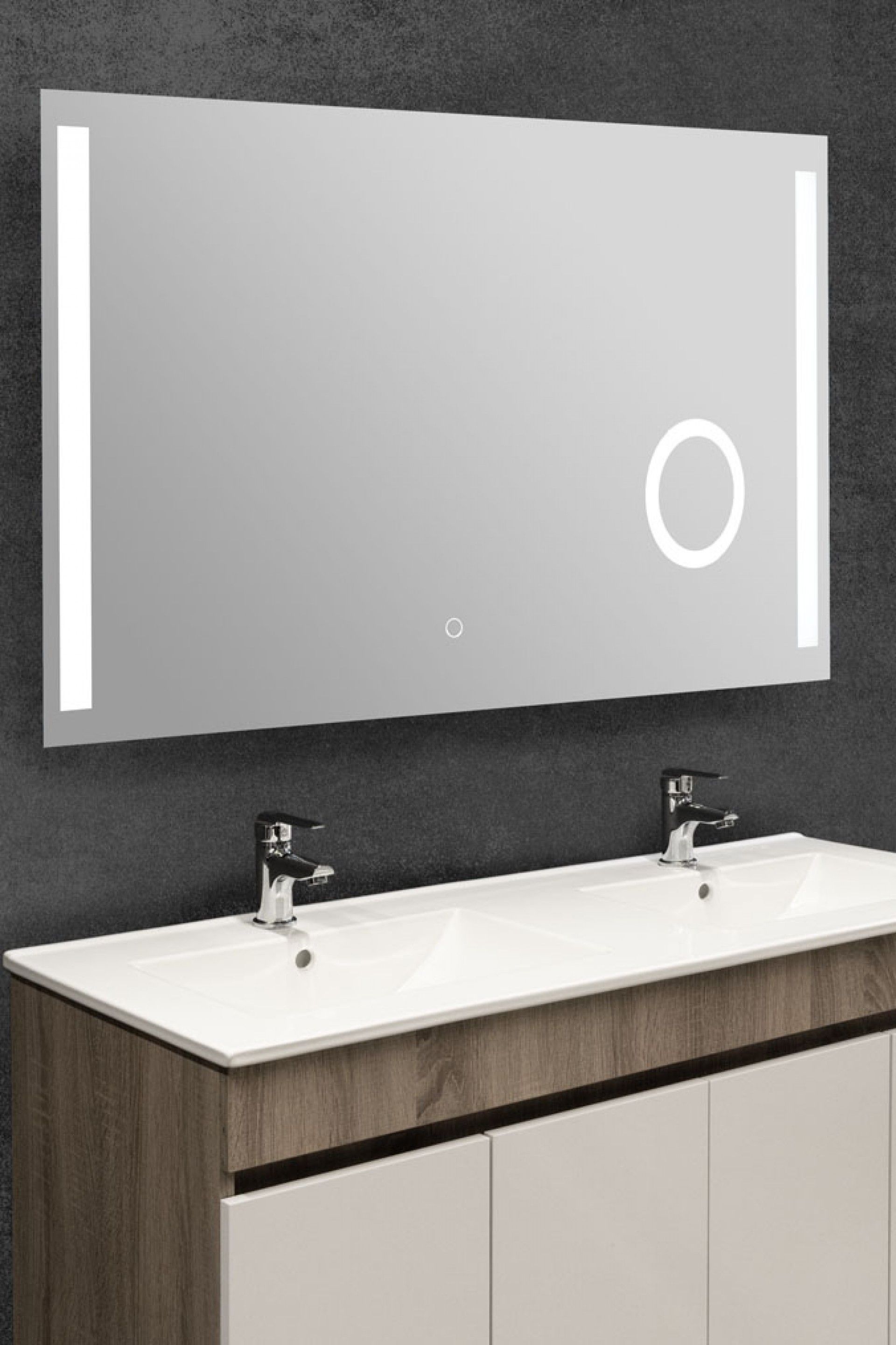 Espelho Led Aumento 120x70cm Touch Sens