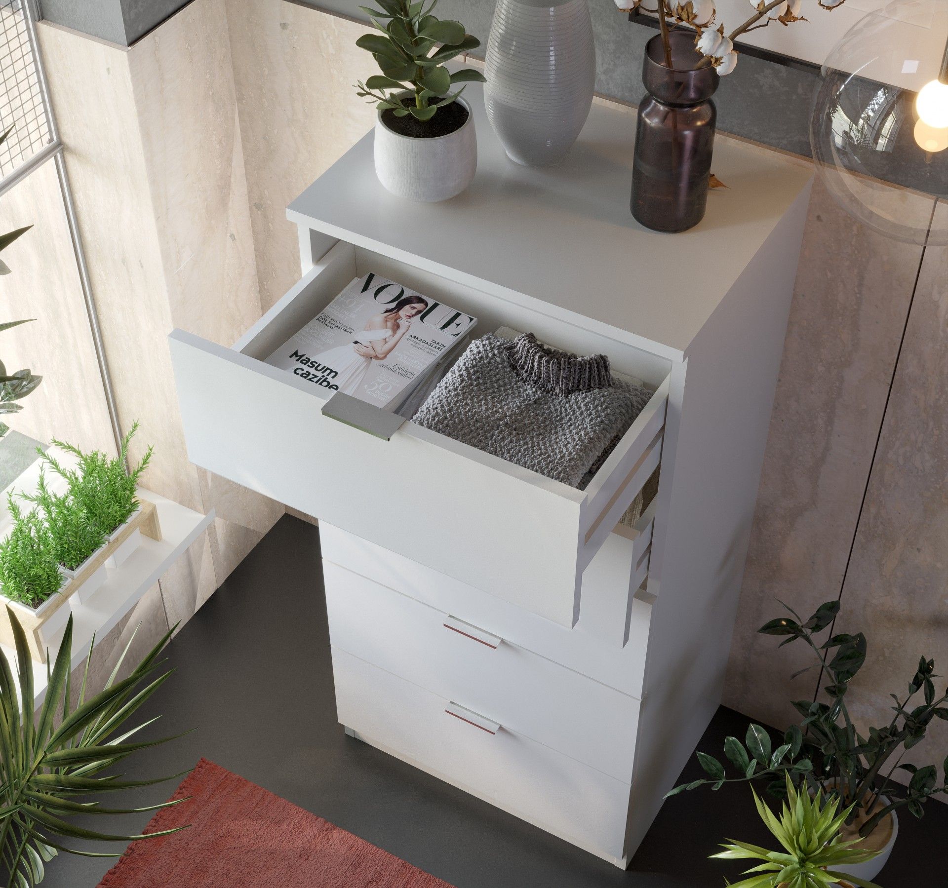 CAMISEIRO PARIS 5 GAVETAS