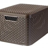 CAIXA COM TAMPA STYLE 30L CASTANHA CAIXA COM TAMPA STYLE 30L CASTANHA