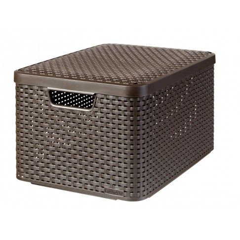 CAIXA COM TAMPA STYLE 30L CASTANHA CAIXA COM TAMPA STYLE 30L CASTANHA