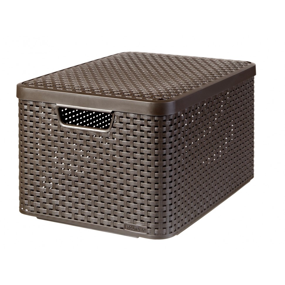 Caixa com Tampa Style 30L Castanha