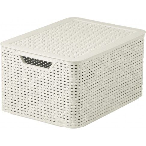 CAIXA COM TAMPA STYLE 30L BRANCA CAIXA COM TAMPA STYLE 30L BRANCA