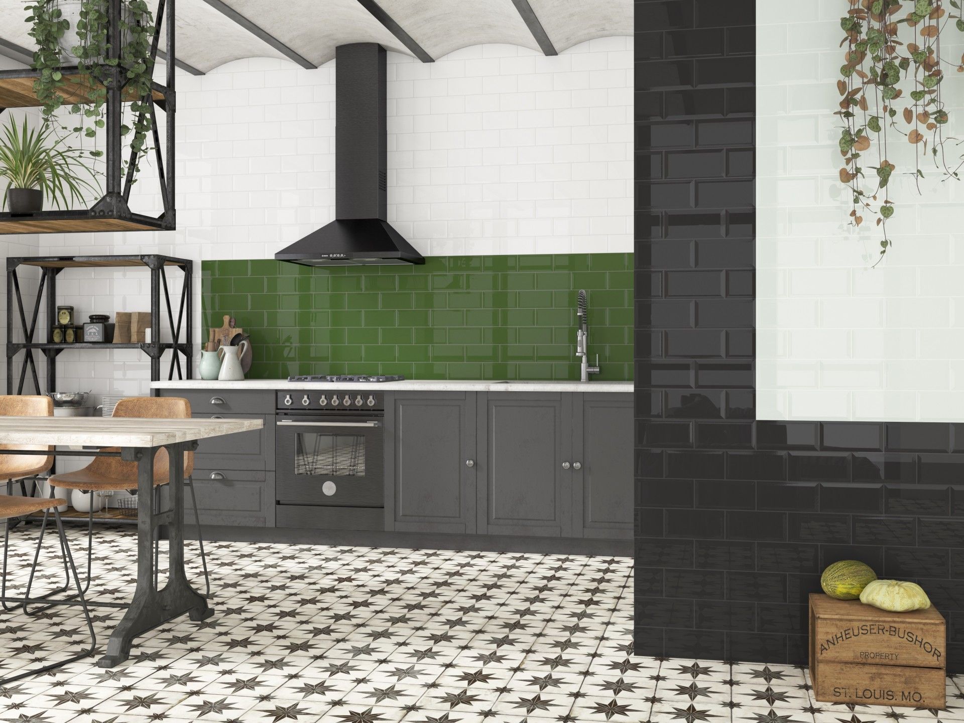 REVESTIMENTO METRO PRETO BISELADO 10X20 CX.1M2