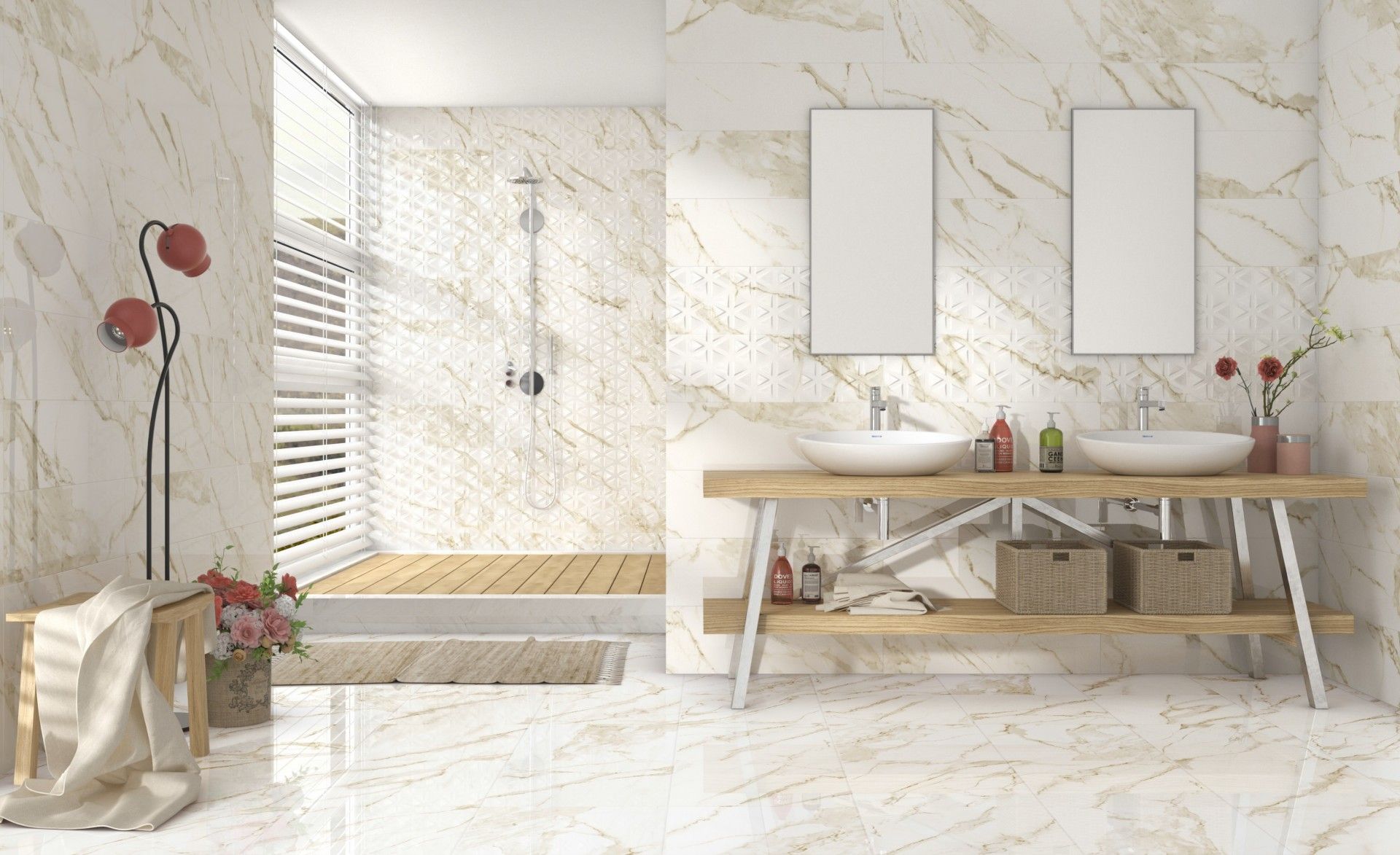 PAVIMENTO CARRARA GOLD 45X45 CX.1,62M2