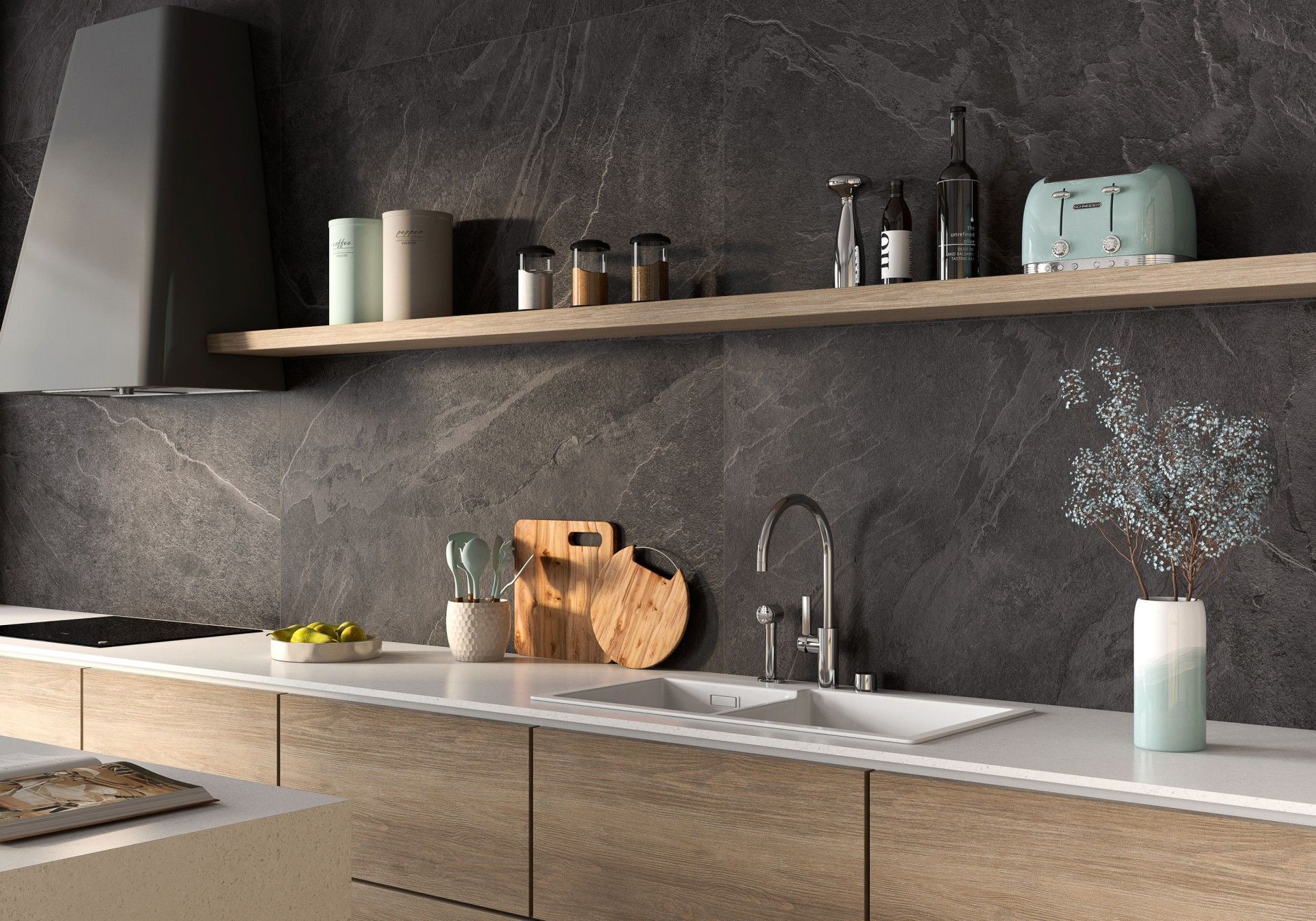 PORCELÂNICO AURA ANTRACITE MATE 60X120 CX.1,44M2